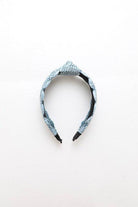 Leto Accessories crochet trim fashion headband in blue with a stylish design for women