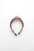 Leto Accessories crochet trim fashion headband in soft pink for stylish hair styling