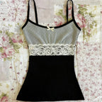 Women's crop tops, black and lace, perfect for casual outings