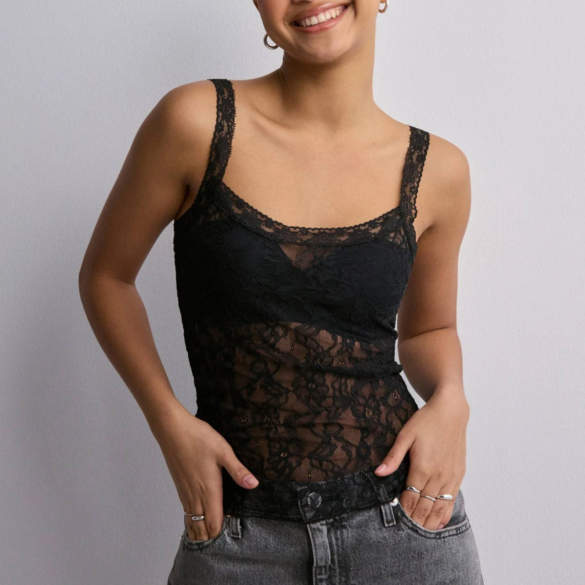Women's black lace crop tops for stylish summer outfits