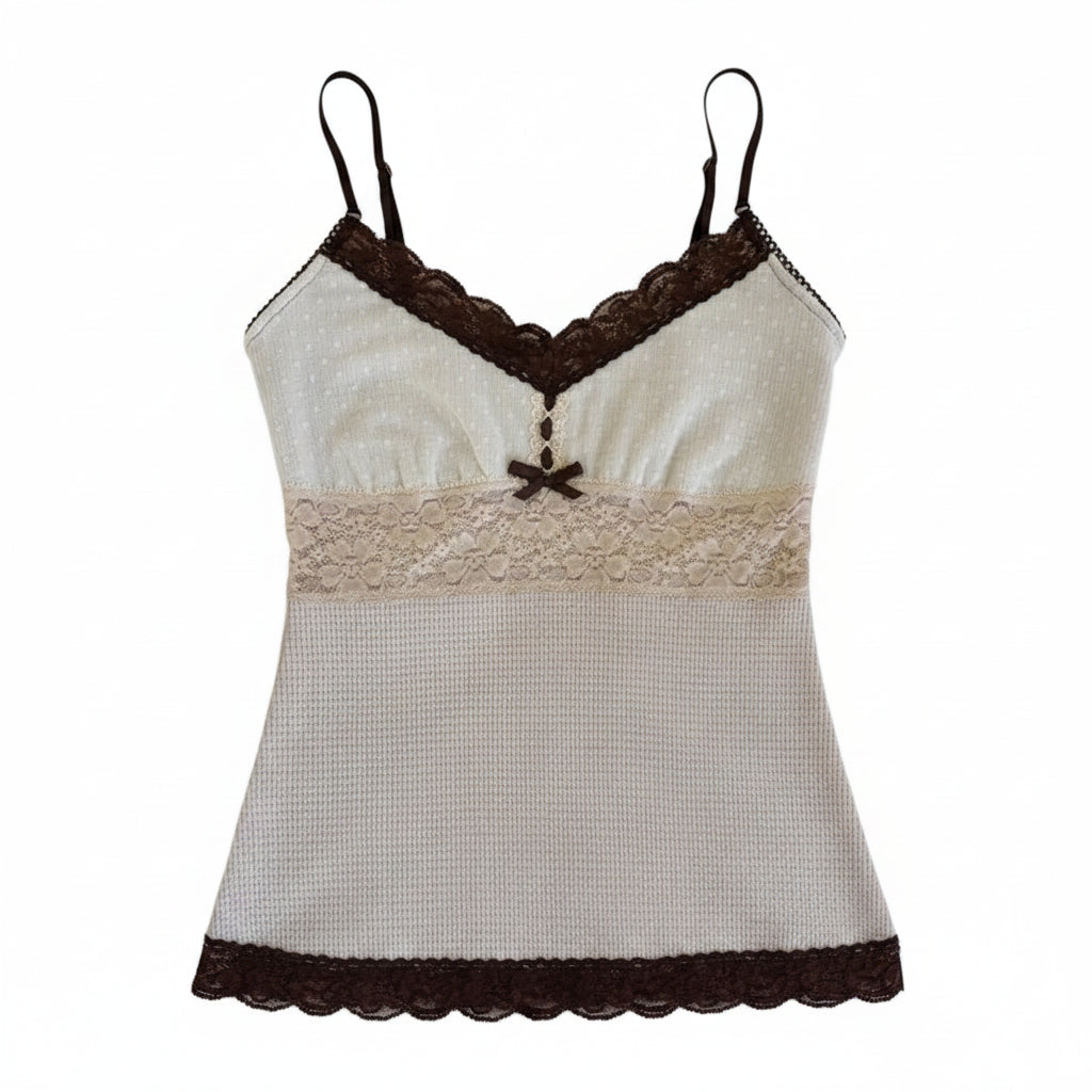 Women's crop tops in cream and brown, perfect for casual outings