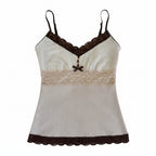 Women's crop tops in cream and brown, perfect for casual outings