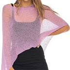 Women's purple sheer crop tops, lightweight for summer outings.