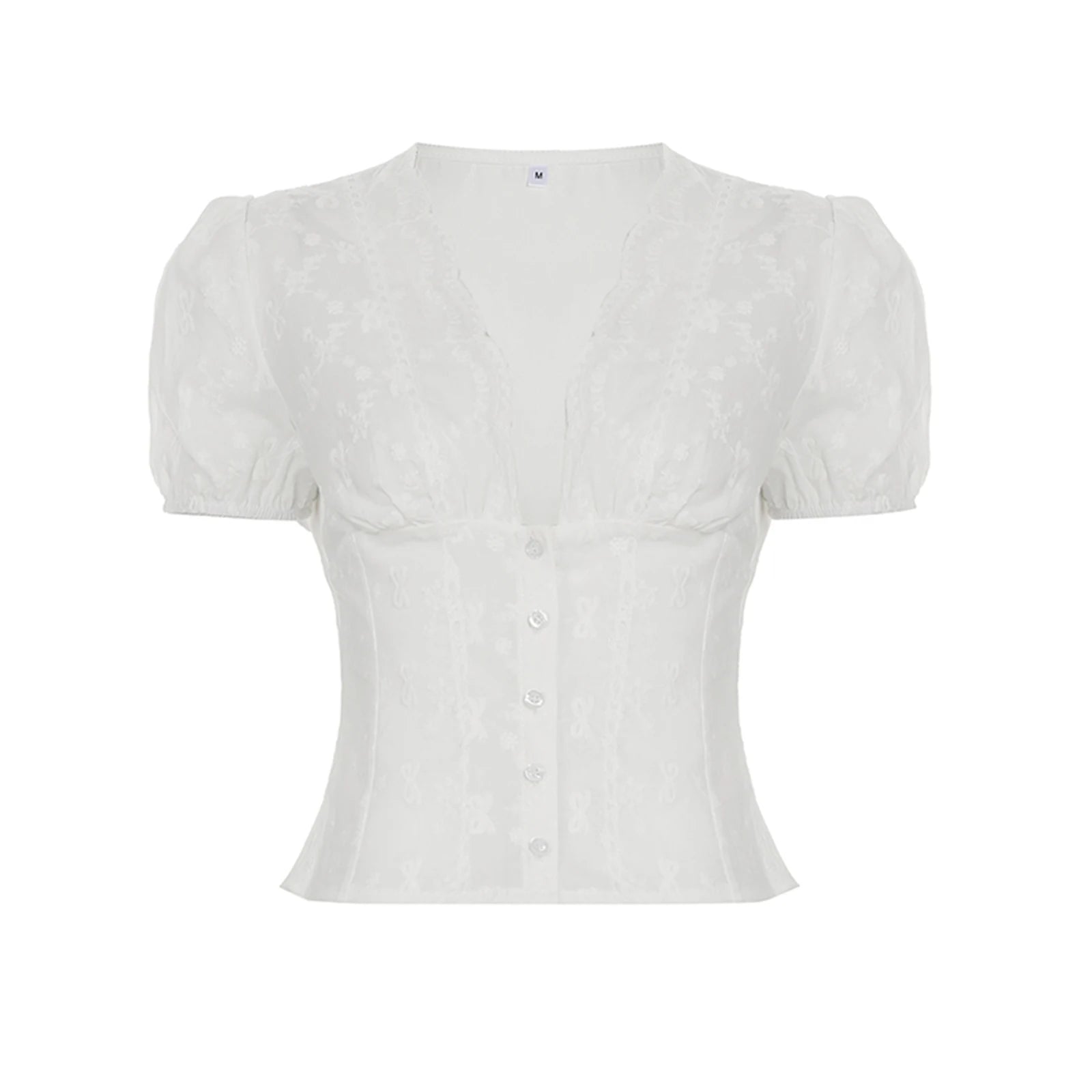 Women's white crop tops, floral lace, casual summer wear