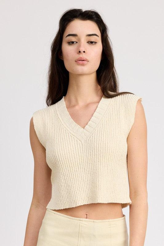 Women's Shirts - Cropped Tops Crop Vest Style Top