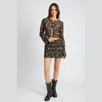 Emory Park cropped floral summer blouse with long sleeves and a button design, perfect for warm-weather outfits