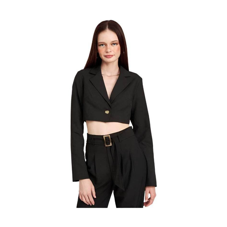 Cropped Jacket With Shirred Detail - VacationGrabs