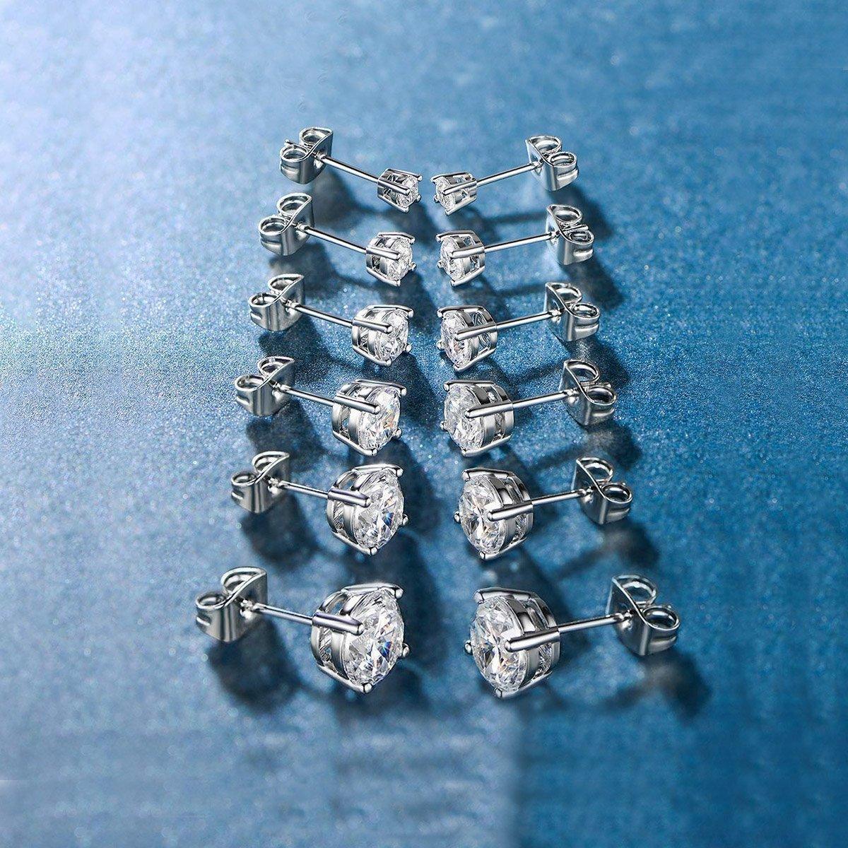 12pcs/set Exquisite Crystal Elegant Wedding Stud Earrings Set Charm Simple  Women Alloy Silver Zircon Ear… | Wedding earrings studs, Wedding studs, Stud  earrings set