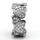 Sparkling crystal heart band for women featuring multiple heart-shaped designs and shimmering stones