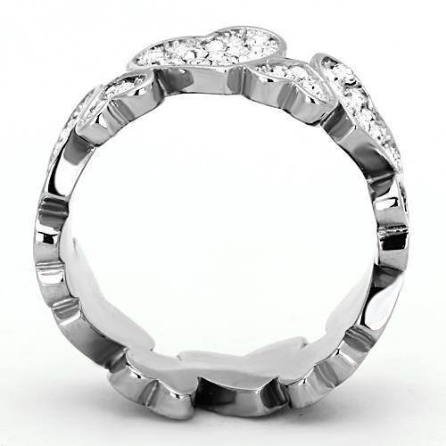 Silver crystal heart band for women featuring elegant heart-shaped designs and sparkling stones