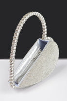 Sparkling crystal heart purse for parties with a stylish handle and elegant design