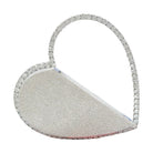 Shimmering crystal heart purse for parties with a sleek design and sparkling embellishments