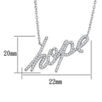Crystal hope pendant necklace featuring a sparkling design on a silver chain for a stylish look