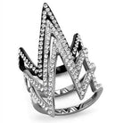 VacationGrabs crystal statement fashion ring with a bold geometric design and sparkling rhinestones