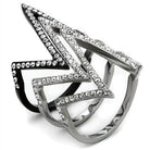 Unique crystal statement fashion ring crafted with bold geometric design and shimmering stones