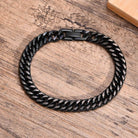 Stylish black Cuban link bracelets for men made from durable materials, perfect for everyday wear