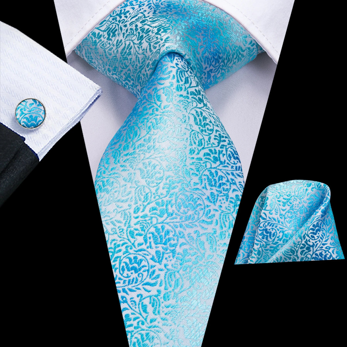 blue patterned silk cufflinks cufflinks for formal events
