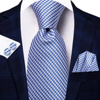 blue patterned cufflinks cufflinks set with matching tie and pocket square