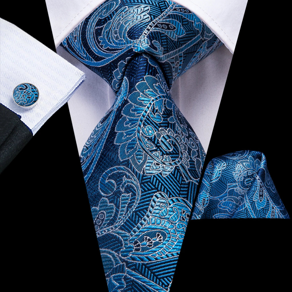 Stylish blue satin cufflinks cufflinks for dress shirts
