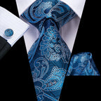 Stylish blue satin cufflinks cufflinks for dress shirts