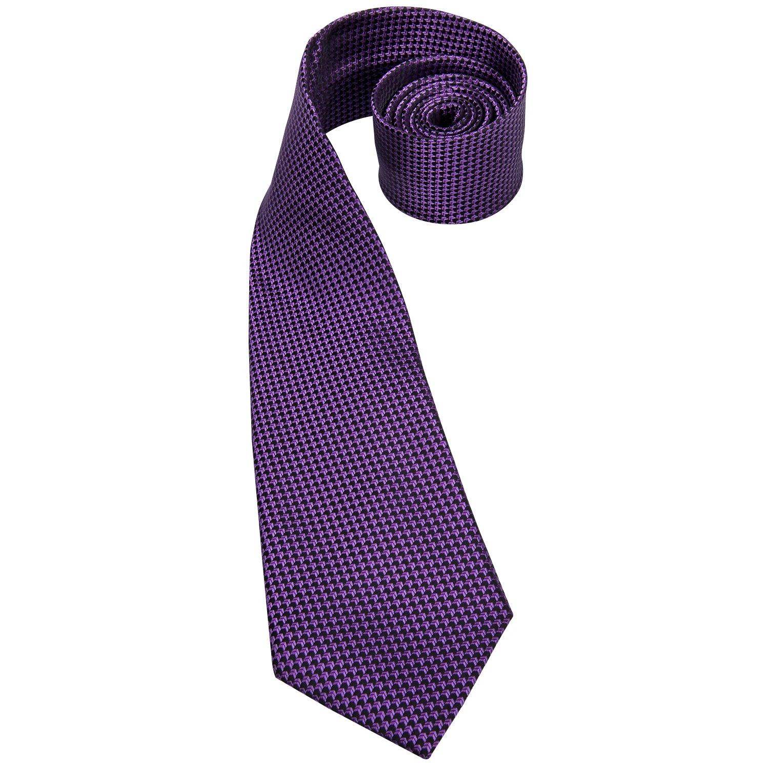 Men's purple patterned tie, silk, perfect for formal occasions