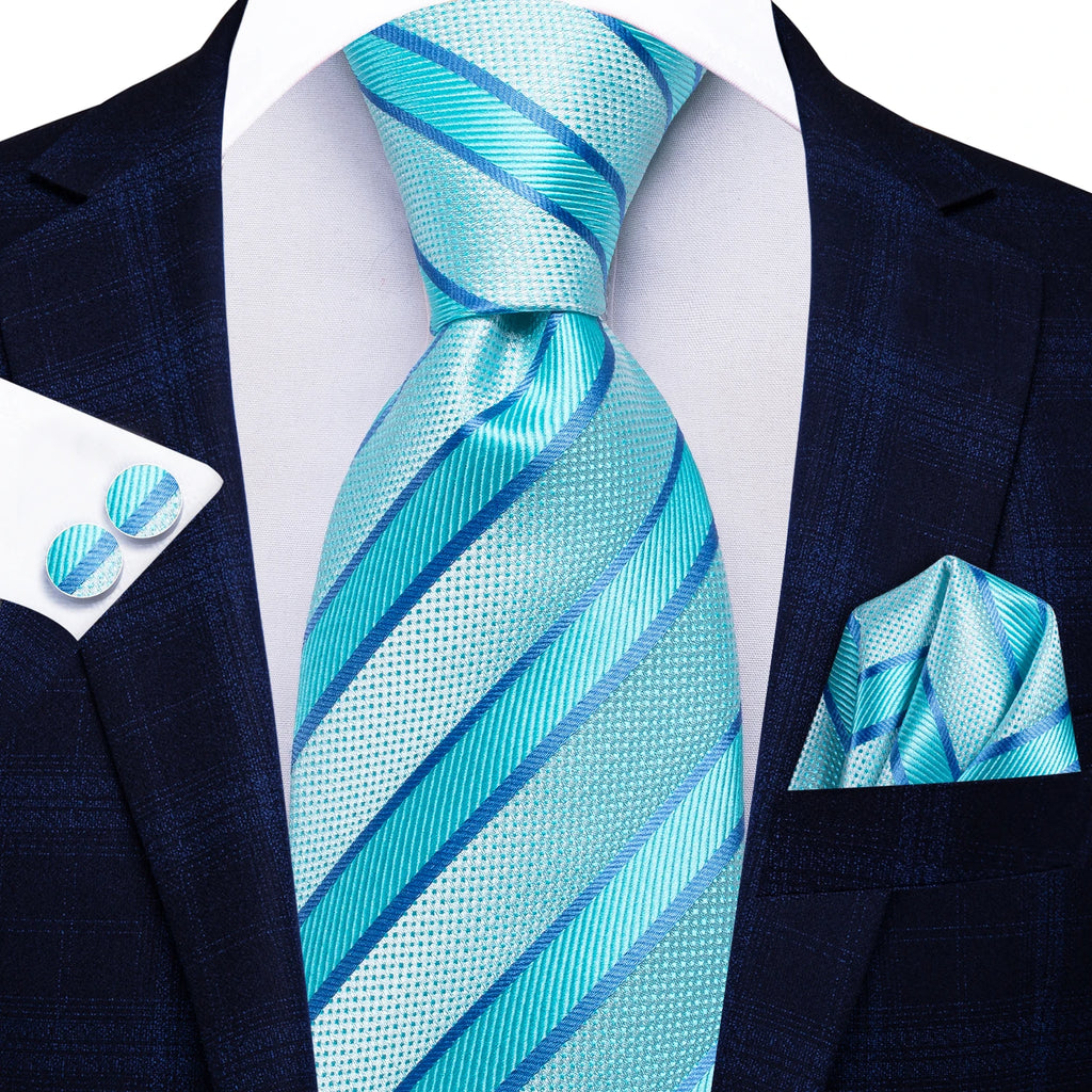 Blue striped cufflinks cufflinks for formal dress shirts