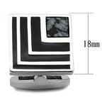 Black and silver cufflinks men's, modern geometric design for formal occasions