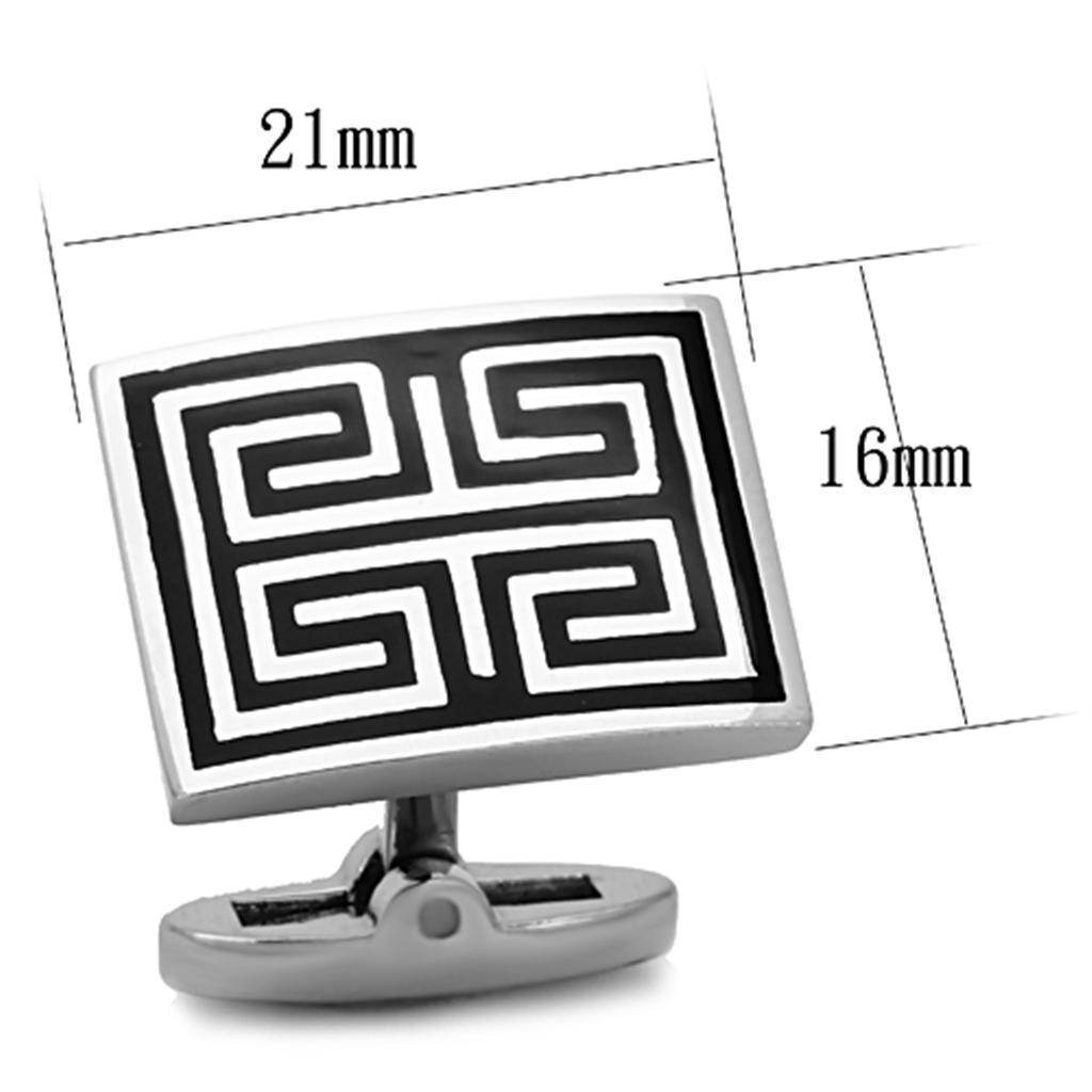 Black and silver cufflinks men's, stylish design for formal occasions