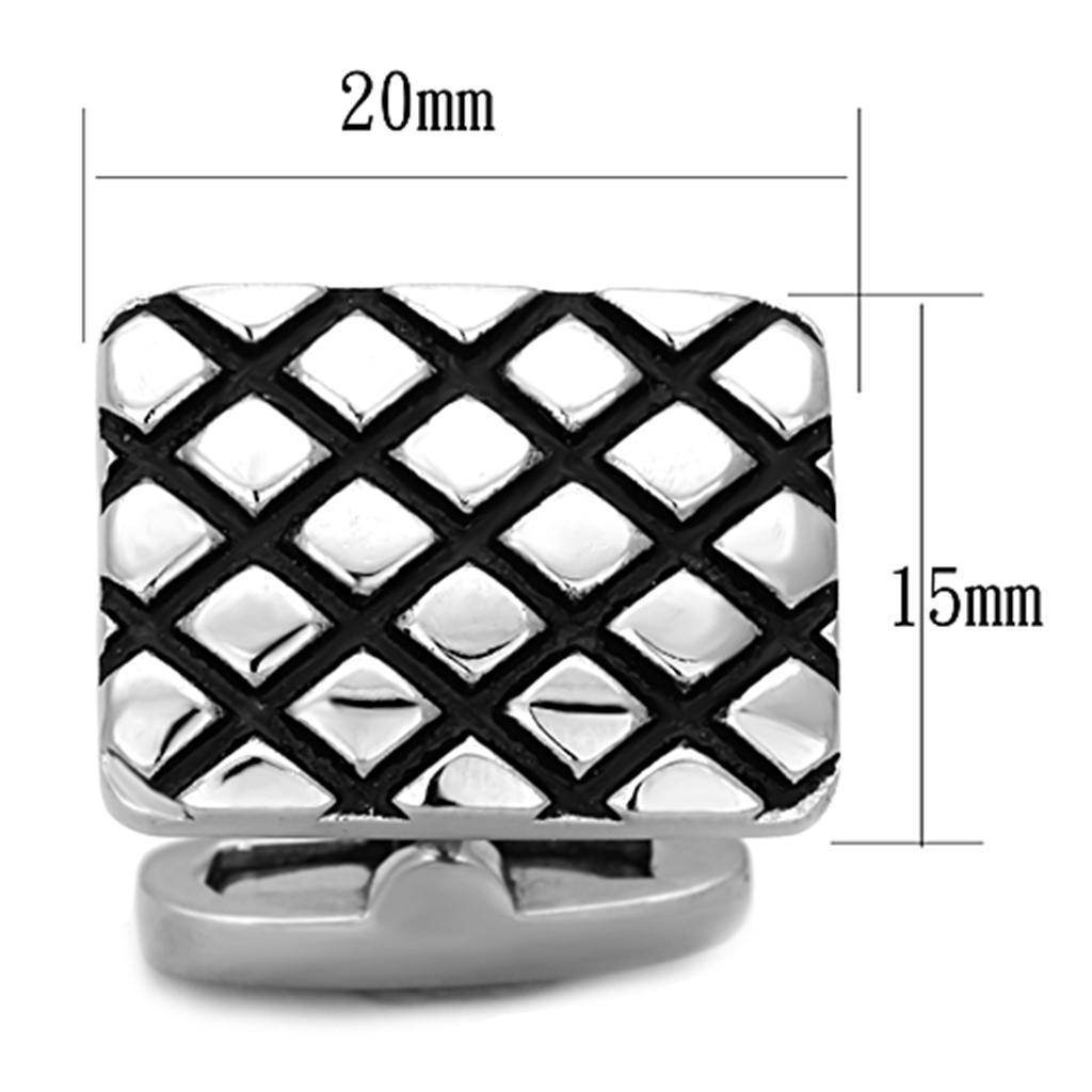 Silver cufflinks men's, textured design, perfect for formal occasions