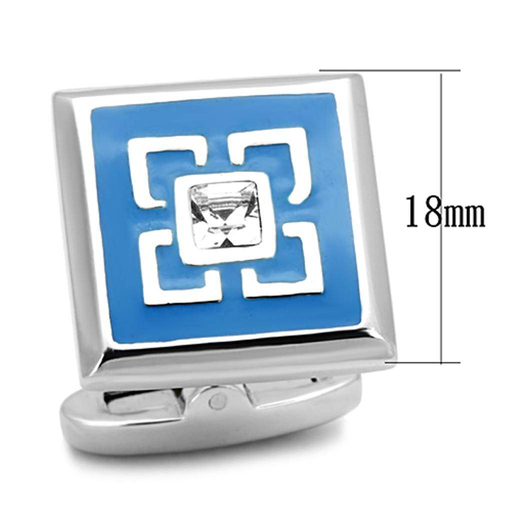 VacationGrabs cufflinks men's, blue design, stylish accessory for formal occasions