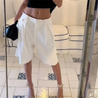 White cotton culottes for women, perfect for summer outings