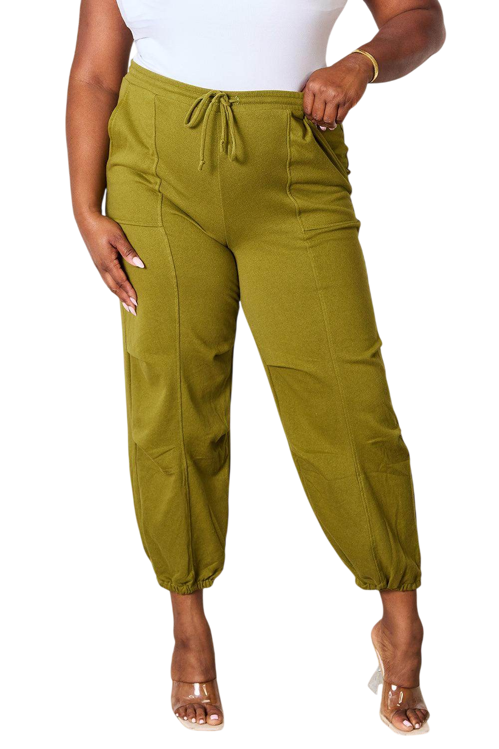 Full Size Drawstring Sweatpants with pockets