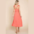 Culture Code Ruffle Detail Surplice Wrap Slip Dress - VacationGrabs