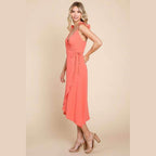 Culture Code Ruffle Detail Surplice Wrap Slip Dress - VacationGrabs