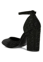 Culver Microfiber Diamante Block Heeled Sandal