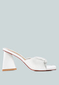 Cupid Kiss Pleated Twist Strap Sandals