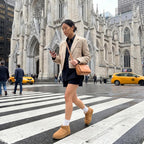 CUSHIONAIRE Hip 100% Genuine Leather Suede Cozy Ankle Boots for Women – 3/4 angle view