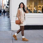 CUSHIONAIRE Hip 100% Genuine Leather Suede Cozy Ankle Boots for Women – side profile