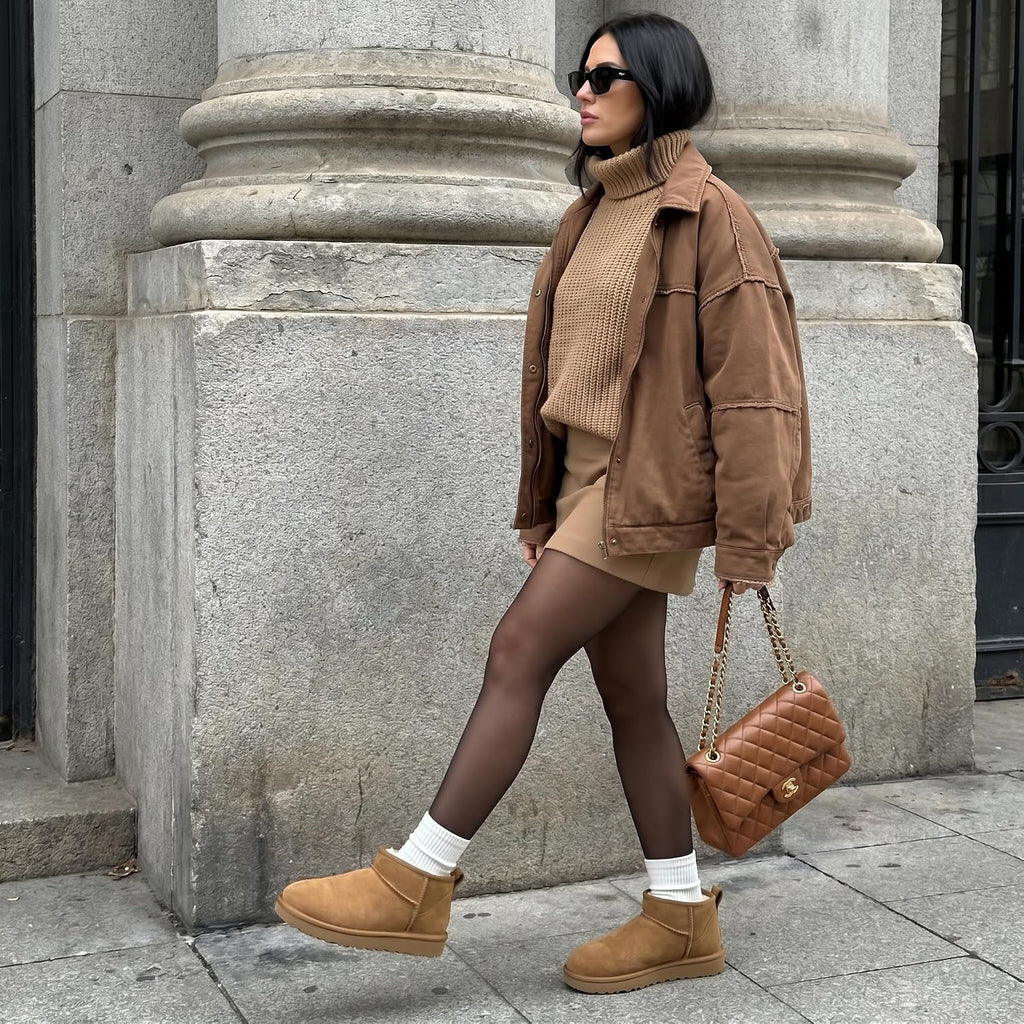 CUSHIONAIRE Hip 100% Genuine Leather Suede Cozy Ankle Boots for Women – close-up upper detail