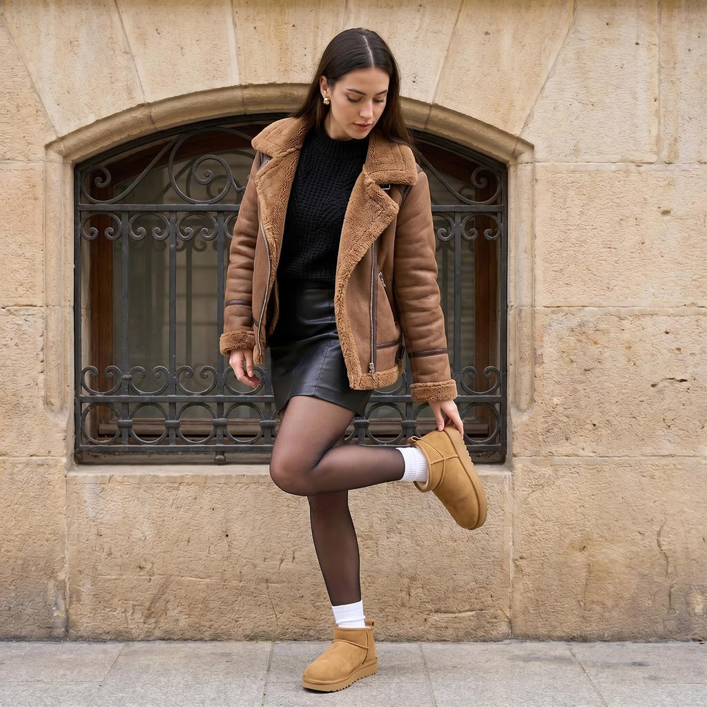 CUSHIONAIRE Hip 100% Genuine Leather Suede Cozy Ankle Boots for Women – opposite side view