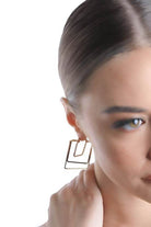 Stylish cut out geometric earrings for women, perfect for adding modern flair to any outfit
