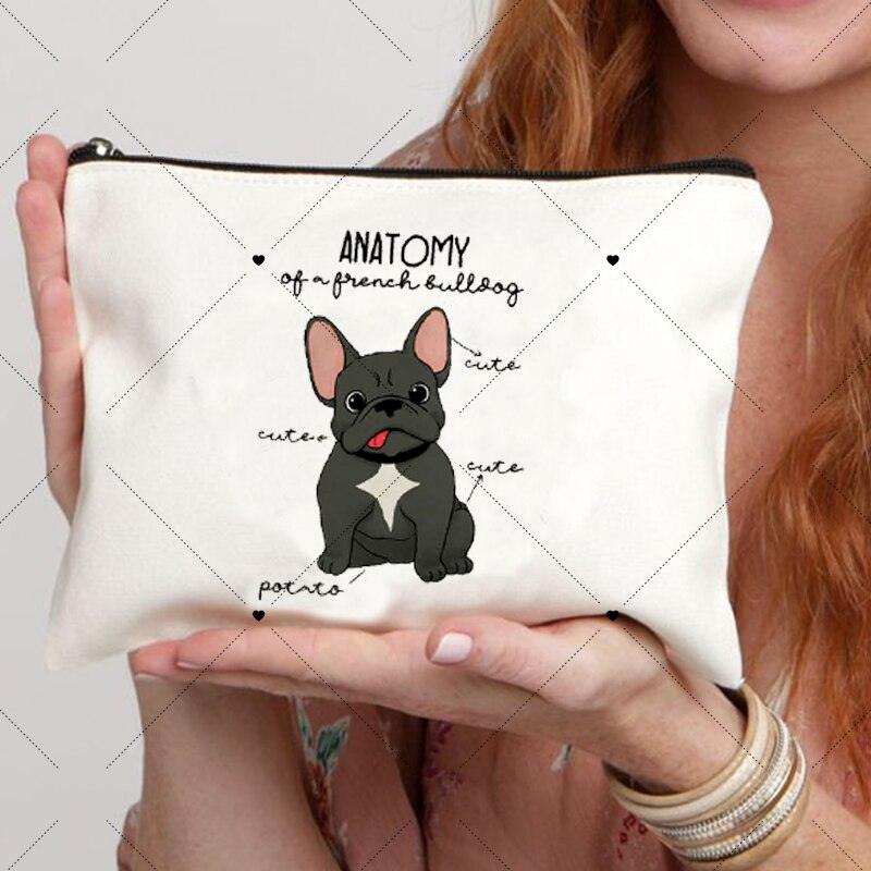 Travel Essentials - Toiletry Bags Cute French Bulldog Cosmetic Bag Travel Friendly Make Up Bag