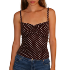 Vacation Women's Crop Top with Striped Design