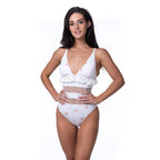 Beach Joy Bikini women's one-piece swimwear with floral print and mesh details cute vacation swimsuits for women