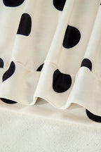 Polka Dot V-Neck Tee & Drawstring Shorts Set