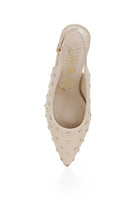 Dasavla Heart-Shaped Rhinestone Studded Slingbacks - VacationGrabs