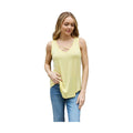 BOMBOM Criss Cross Front Detail Sleeveless Top in Butter - VacationGrabs