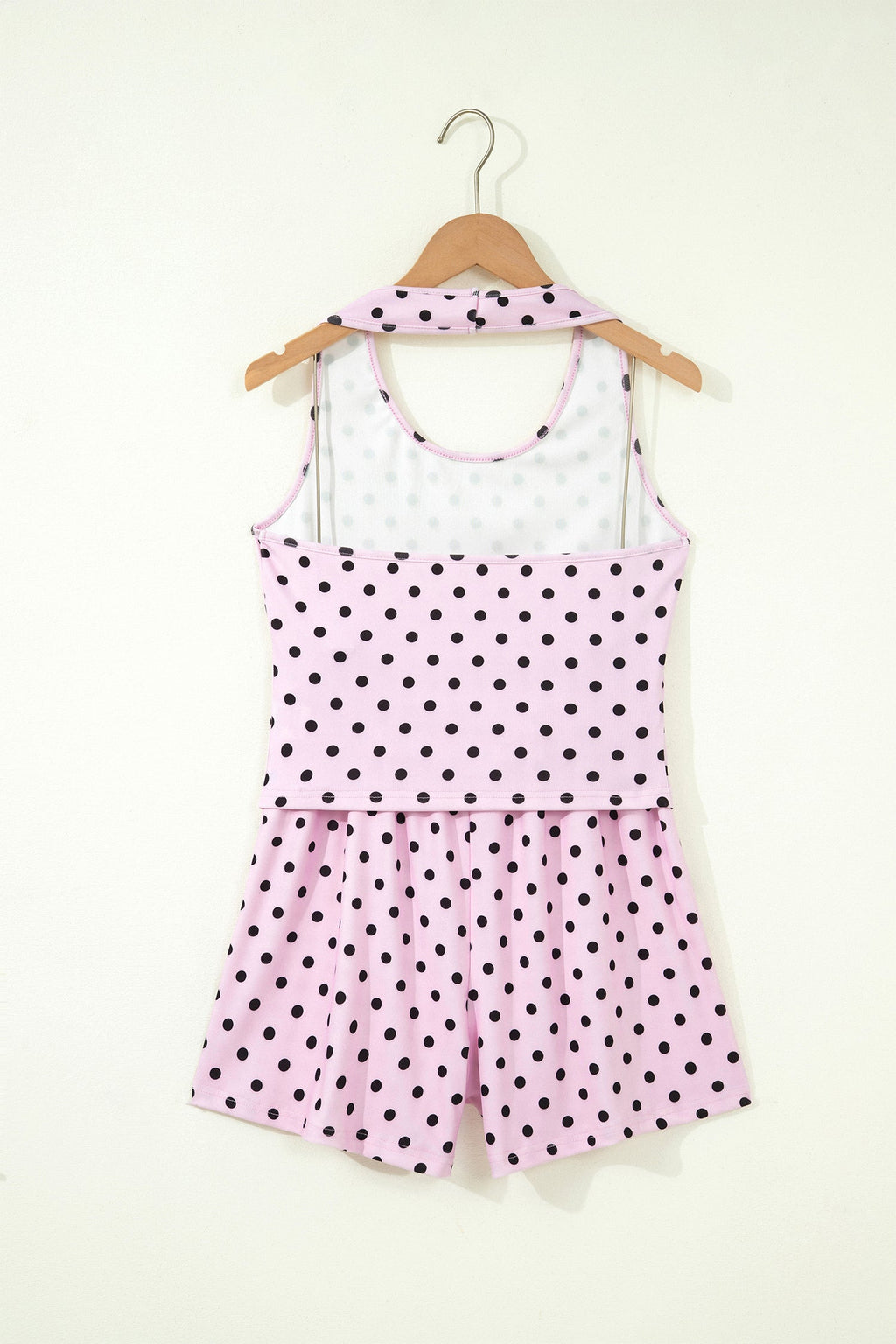 Polka Dot Halter Tank & Elastic Shorts Set