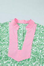 Plus Size Floral Flutter Sleeve Kaftan Maxi Dress