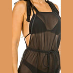 Two Piece Swimsuit With Jumpsuit Coverup - VacationGrabs